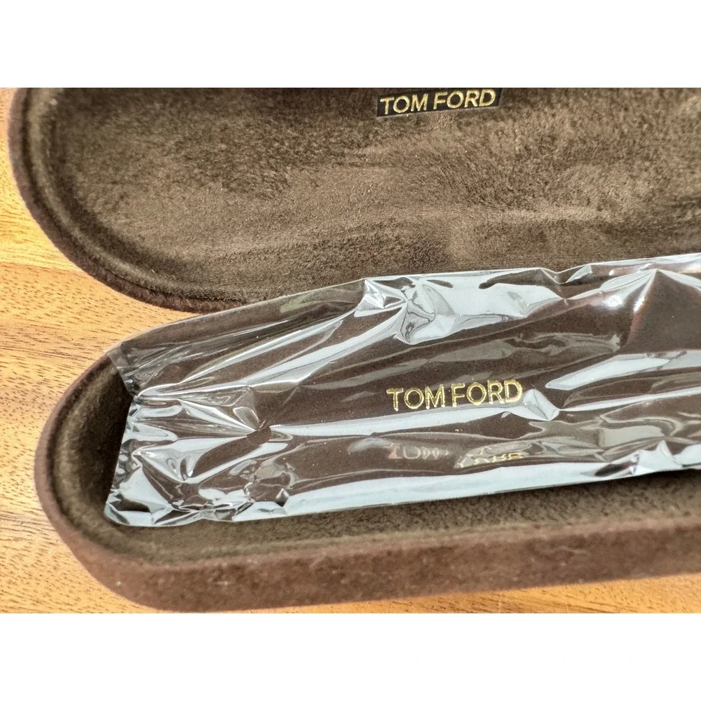 Tom Ford Brown Suede Hard Case for Glasses‎ Sunglasses Eyewear